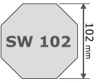 102 mm 8-Kant SW102