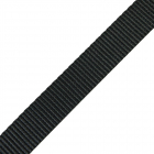 Dickes Gurtband A 610/402/25 aus Polyester, Breite 25 mm, Meterware, Farbe schwarz