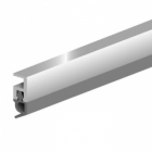 Gummidichtung PTS-AR mit Kunststoffprofil weiß, für Spalten bis 7 mm, Weich-PVC-Lippe, mit Bohrungen, 210 cm Länge | Abdichtungsschiene