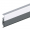 Gummidichtung ELRO XL mit Aluminiumprofil, , für Spalten bis 13 mm, Weich-PVC-Lippe, mit Bohrungen, 230 cm Länge | Abdichtungsschiene Aluminium blank (silber)