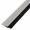 Streifenbürste 8033 - gerade - mit Alu-Profil eloxiert (silber), Besatz PA6 schwarz glatt, auf Maß 10 mm Faserhöhe der Bürste