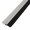 Streifenbürste 8033 - gerade - mit Alu-Profil eloxiert (silber), Besatz PA6 schwarz glatt, auf Maß 15 mm Faserhöhe der Bürste