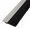 Streifenbürste 8033 - gerade - mit Alu-Profil eloxiert (silber), Besatz PA6 schwarz glatt, auf Maß 30 mm Faserhöhe der Bürste