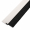 Streifenbürste 8033 - gerade - mit Alu-Profil weiß lackiert, Besatz PA6 schwarz glatt, auf Maß 25 mm Faserhöhe der Bürste