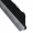 Streifenbürste 7032 - 90 Winkel - mit Alu-Profil blank und 10 mm Bürstenhöhe, Besatz PA6 schwarz glatt, auf Maß 30 mm Faserhöhe der Bürste