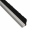 Streifenbürste 7032 - 90 Winkel - mit Alu-Profil eloxiert (silber), Besatz PA6 schwarz glatt, auf Maß 25 mm Faserhöhe der Bürste