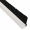 Streifenbürste 7032 - 90 Winkel - mit Alu-Profil weiß lackiert, Besatz PA6 schwarz glatt, auf Maß 30 mm Faserhöhe der Bürste