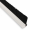 Streifenbürste 7032 - 90 Winkel - mit Alu-Profil weiß lackiert, Besatz PA6 schwarz glatt, auf Maß 60 mm Faserhöhe der Bürste