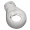 Kugelöse Markisenöse, runde Öse aus Kunststoff Bohrung  12 mm rund, weiß