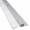 Streifenbürste STL2004 Alu-Profil eloxiert mit 3-reihiger Bürster aus Polyamid 6 transparent / weiß, 100 cm Länge 50 mm Bürstenhöhe, Länge 100 cm