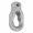 Markisenöse Kurbelöse ovale Öse aus Kunststoff Bohrung  12 mm rund, Schraube, silber