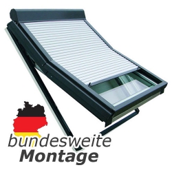 Baier Dachfensterrollladen für Braas / Dörken-Fenster Typ BGS, DS, BGC*, DC*, BGK* und  DK*| Größe 55/80 (55 x 80 cm)