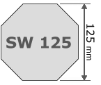 125 mm 8-Kant SW125