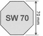 70 mm 8-Kant SW70
