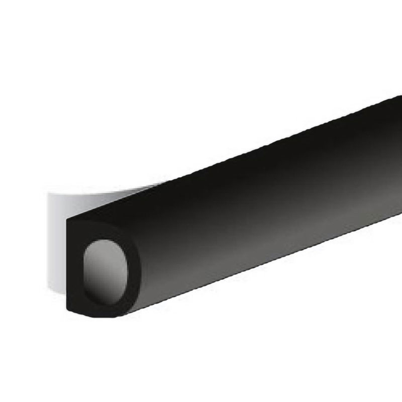 Ellen Selbstklebende EPDM Gummidichtung Ellenflex D, 8 x 6 mm, 1-seitig  selbstklebend, Meterware im Doppelstrang (halbe Länge!), Farbe schwarz, Dichtungsband, Rolladen- und Sonnenschutzprodukte