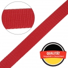 Gurtband E 410/85 aus Polypropylen (PP), Breite 25 mm, Meterware, Farbe rot