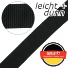 Leichtes und dünnes Gurtband PP 94 aus Polypropylen (PP), Einfassband, Breite 25 mm, Meterware, Farbe schwarz
