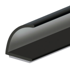 Selbstklebende Silikon Gummidichtung V-Dichtung 1024T, 7 x 9 mm, 1-seitig selbstklebend, Meterware im Doppelstrang (halbe Länge!), Farbe schwarz | Flügelfalz- Türanschlagdichtung