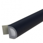 Selbstklebende EPDM Gummidichtung Ellenflex D XXL, 12 x 10 mm, 1-seitig selbstklebend, Meterware, Farbe schwarz | Dichtungsband