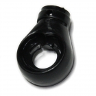 Kugelöse Markisenöse, runde Öse aus Kunststoff, Bohrung 10 mm rund/sechskant, schwarz