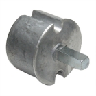 Getriebeanschluss mit 13 mm 4-Kant für 78 mm Nutwelle (DS / DW 78), Wellenkapsel 