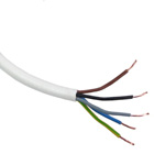 Kabel 5-adrig, H05VV-F5G0,75WS, für trockene Räume, weiß