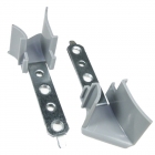 Universal Einlauftrichter H4 zum Schrauben oder Nieten (Paar), 15 mm breite Lasche, für Standard-Profile bis 14 mm Dicke