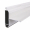 Aluminium Winkel-Endleiste mit Anschlag "P50L" mit Hohlkammer und Gummi-Keder für Standard-Profile Weiß beschichtet (RAL 9016)