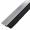 Streifenbürste 8033 - gerade - mit Alu-Profil blank, Besatz PA6 schwarz glatt, auf Maß 20 mm Faserhöhe der Bürste