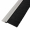 Streifenbürste 8033 - gerade - mit Alu-Profil eloxiert (silber), Besatz PA6 schwarz glatt, auf Maß 40 mm Faserhöhe der Bürste