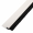 Streifenbürste 8033 - gerade - mit Alu-Profil weiß lackiert, Besatz PA6 schwarz glatt, auf Maß 10 mm Faserhöhe der Bürste