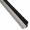 Streifenbürste 7032 - 90° Winkel - mit Alu-Profil eloxiert (silber), Besatz PA6 schwarz glatt, auf Maß 15 mm Faserhöhe der Bürste