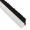 Streifenbürste 7032 - 90Â° Winkel - mit Alu-Profil weiß lackiert, Besatz PA6 schwarz glatt, auf Maß 20 mm Faserhöhe der Bürste