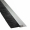 Streifenbürste STL2004 mit Alu-Profil eloxiert, 3 Bürstenreihen, Bürstendichtung, Türbürste  50 mm Bürstenhöhe, mit Langlöcher, Länge 100 cm
