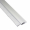 Streifenbürste STL2001 transparent / weiß , mit Alu-Profil eloxiert, 100cm Länge, Bürstendichtung, Türbürste 15 mm Bürstenhöhe