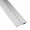 Streifenbürste STL2001 transparent / weiß , mit Alu-Profil eloxiert, 100cm Länge, Bürstendichtung, Türbürste 30 mm Bürstenhöhe