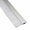 Streifenbürste STL2001 transparent / weiß , mit Alu-Profil eloxiert, 100cm Länge, Bürstendichtung, Türbürste 60 mm Bürstenhöhe