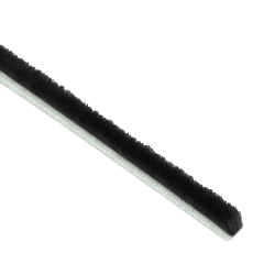 enobi Bürstendichtung 4,8 x 4 mm, Farbe schwarz, Velourbürste für Fenster, Türen und Rollläden