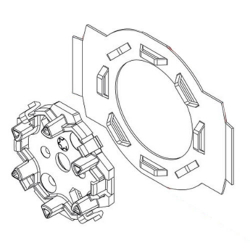 Cherubini Motorlager Montagekit OPTime 165 Vorbauelemente | für Cherubini Rohrmotoren Baureihe  45