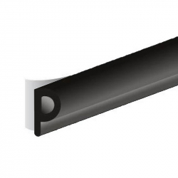 Ellen Selbstklebende EPDM Gummidichtung Ellenflex P, 8 x 5 mm, 1-seitig selbstklebend, Meterware im Doppelstrang (halbe Länge!), Farbe schwarz | Dichtungsband