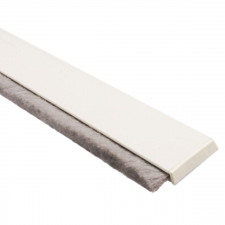Ellen Selbstklebende Türbodendichtung PDS-B ZK mit Bürstendichtung, Farbe weiß, für Spalten bis 10 mm, 100 cm Länge 