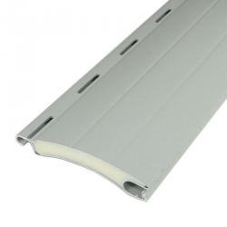 enobi Aluminium-Rollladenstab Standard AP55, 14 x 55 mm, mit Lichtschlitzen (gelocht), grau
