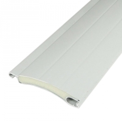 enobi Aluminium-Rollladenstab Standard AP55, 14 x 55 mm, ohne Lichtschlitze (ungelocht), weiß