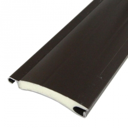 enobi Aluminium-Rollladenstab Standard AP55, 14 x 55 mm, ohne Lichtschlitze (ungelocht), dunkelbraun