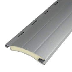 enobi Aluminium-Rollladenstab Standard AP55, 14 x 55 mm, mit Lichtschlitze (gelocht), silber