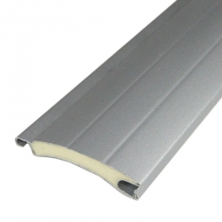 enobi Aluminium-Rollladenstab Standard AP55, 14 x 55 mm, ohne Lichtschlitze (ungelocht), silber
