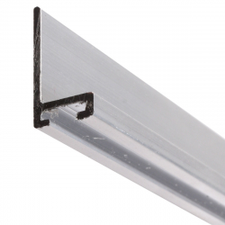 enobi Halteprofil K-Träger aus Aluminium für Dichtungen mit 6,7 mm Fußbreite, blank | Befestigungsprofil gerade, Dichtungsprofil