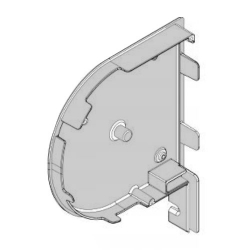Heroal Blendenkappe GK-R Rund aus Aluminiumguss für Mini-Führungen mit Hohlkammer, Größe 165, Farbe naturell (Paar)