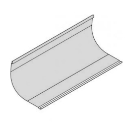 Heroal Untere Kasten-Blende für Mini-System Rund GK-R, rollgeformt, Größe 180