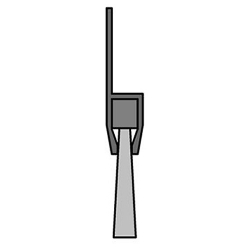 Mink Bürsten Streifenbürste STL2000 mit Alu-Profil eloxiert, Faserbesatz mit 60 mm Höhe aus Polypropylen schwarz gewellt, 100cm Länge, Bürstendichtung, Türbürste